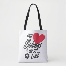 Mina Tillhör till min Kat Valentine | Tote Bag Tygkasse