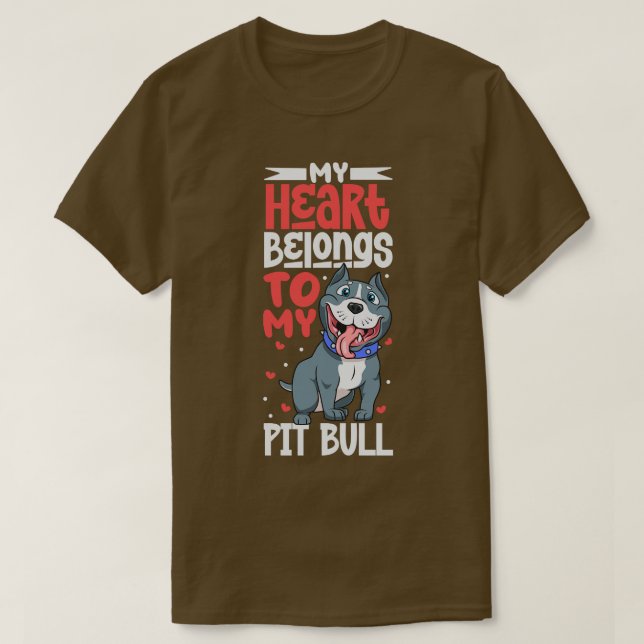 Mina tillhör till min Pit Bull T Shirt (Design framsida)