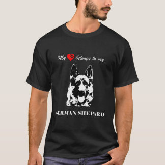 Mina Tillhör till mina German shepard-Hundälskare  T Shirt