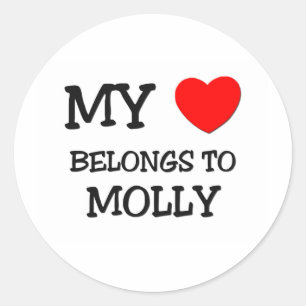 Mina Tillhör till MOLLY Runt Klistermärke