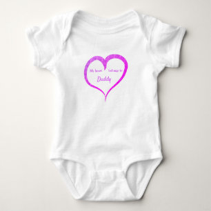 Mina Tillhör till pappa Anpassade Baby Bodys T Shirt
