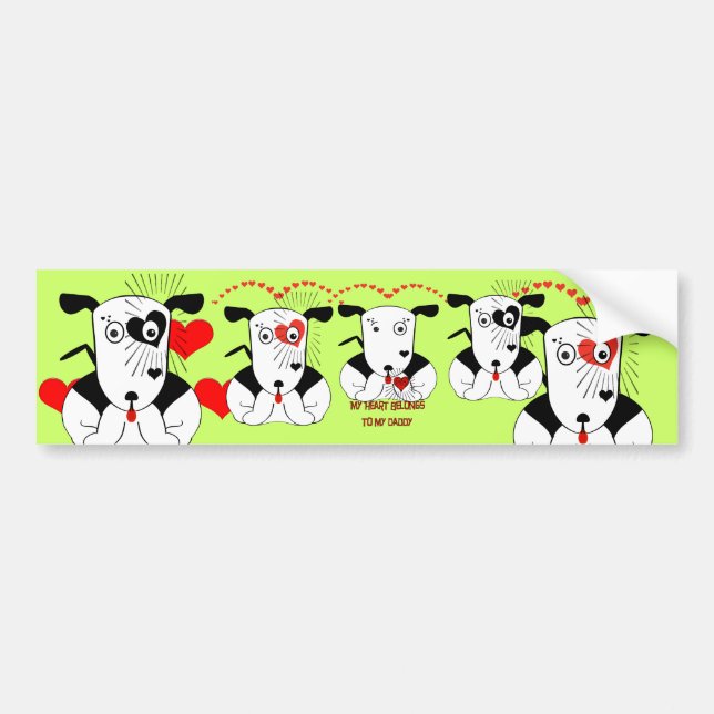 Mina Tillhör till pappa Bildekal (Framsidan)