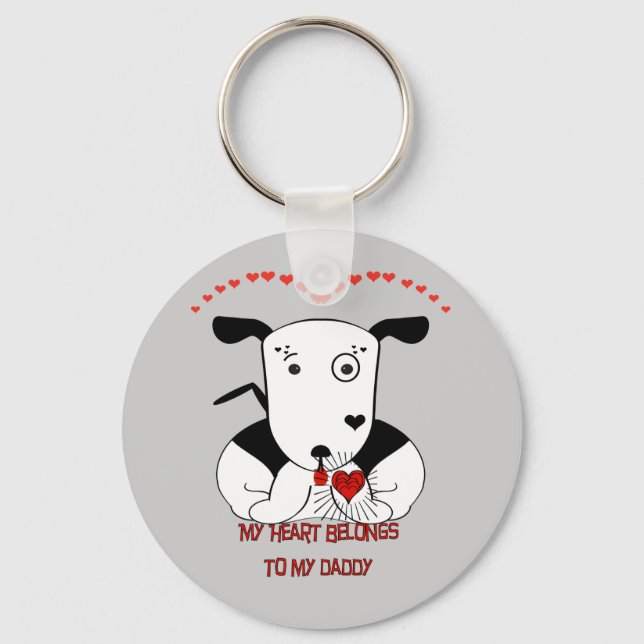 Mina Tillhör till pappa Nyckelring (Framsida)