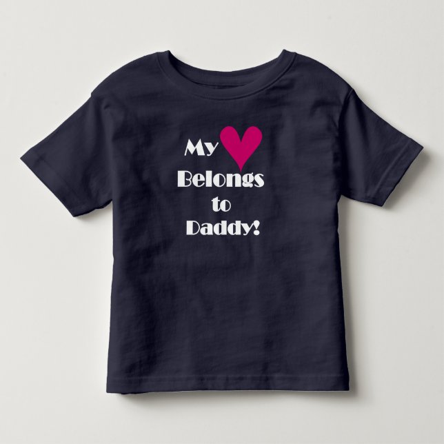 Mina Tillhör till pappa T-shirt (Framsida)
