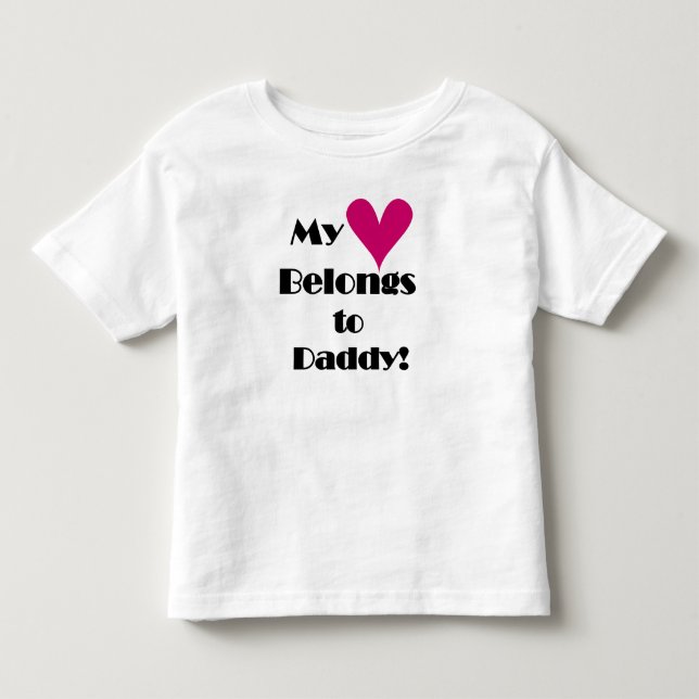 Mina Tillhör till pappa T-shirt (Framsida)