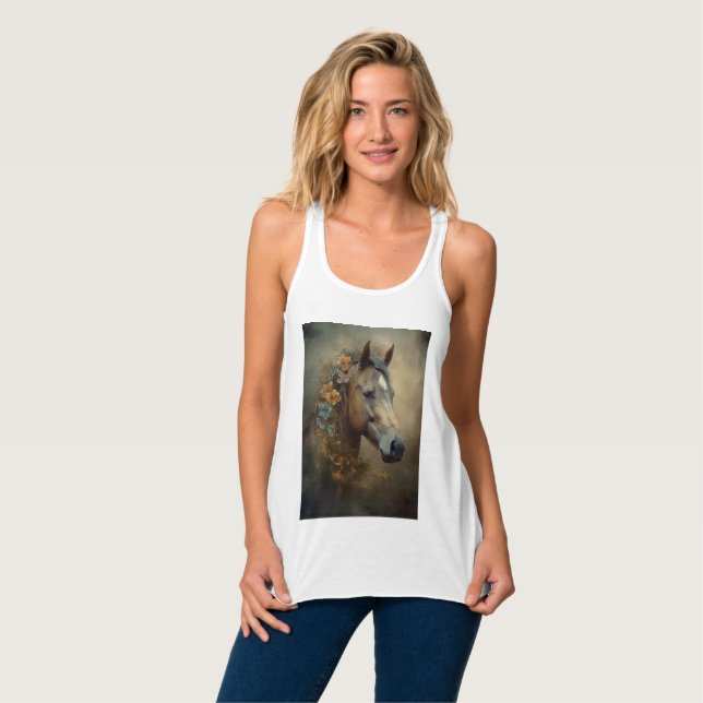 Mina Tillhör till Personlig Hjärtfoto Linne Med Racerback (Hel framsida)