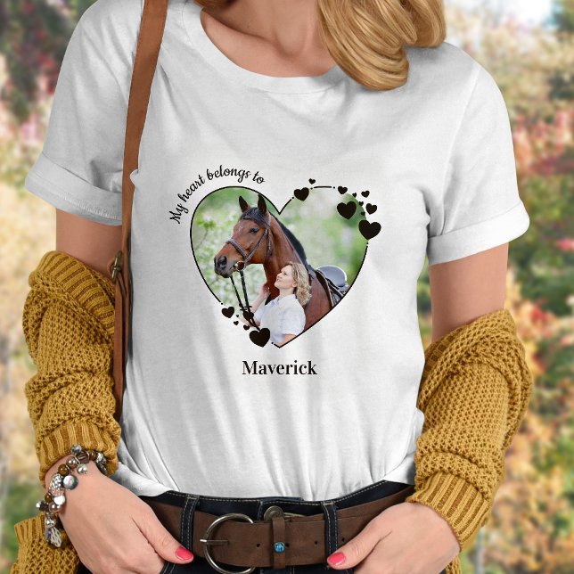Mina Tillhör till Personlig Hjärtfoto T Shirt (Skapare uppladdad)