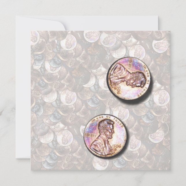 Mina två cent är värda (ljusstyrd bakgrund) inbjudningar (Framsida)