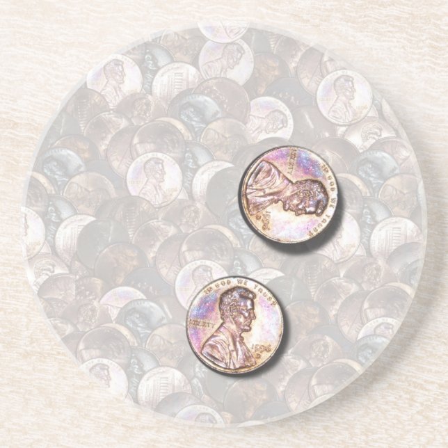 Mina två cent är värda (ljusstyrd bakgrund) underlägg (Framsidan)