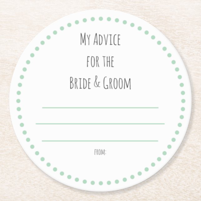 Mina två cent underlägg papper rund (Framsidan)