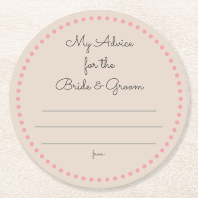 Mina två cent underlägg papper rund (Framsidan)