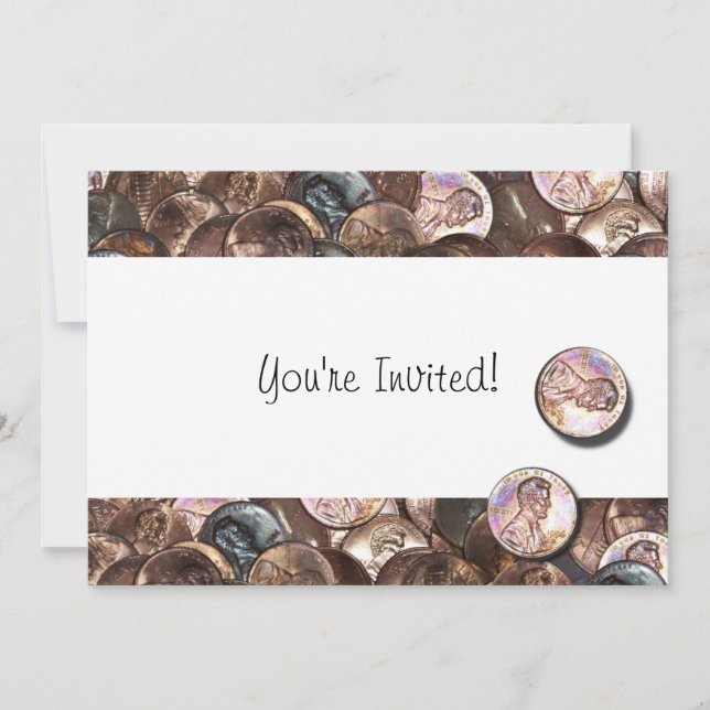 Mina två Cents Worth Inbjudningar (Framsida)