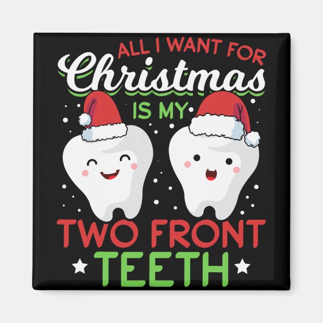 Mina två framtänder jul  magnet (Framsidan)