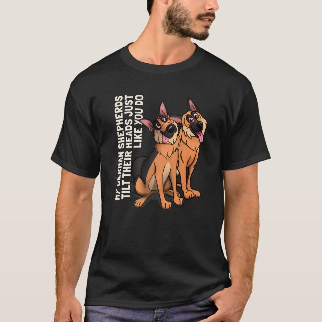 Mina tyska herdar tiger sina huvuden precis som du t shirt (Framsida)