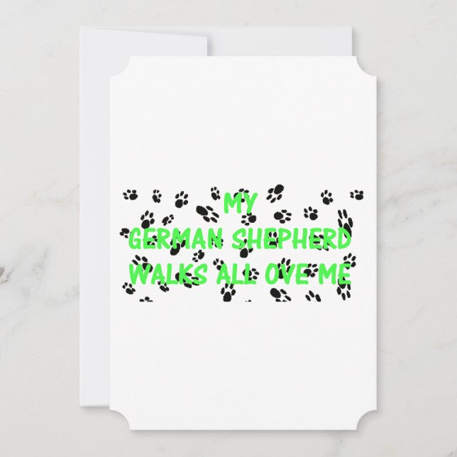 Mina tyska shepherd Walks över mig Inbjudningar (Framsida)