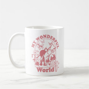 Mina underbara World Retro Flowers Kaffemugg