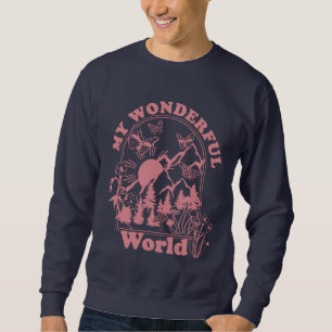 Mina underbara World Retro Flowers Lång Ärmad Tröja