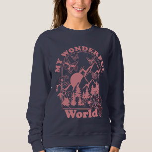 Mina underbara World Retro Flowers T Shirt