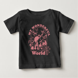 Mina underbara World Retro Flowers T Shirt