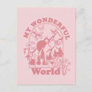 Mina underbara World Retro Flowers Vykort