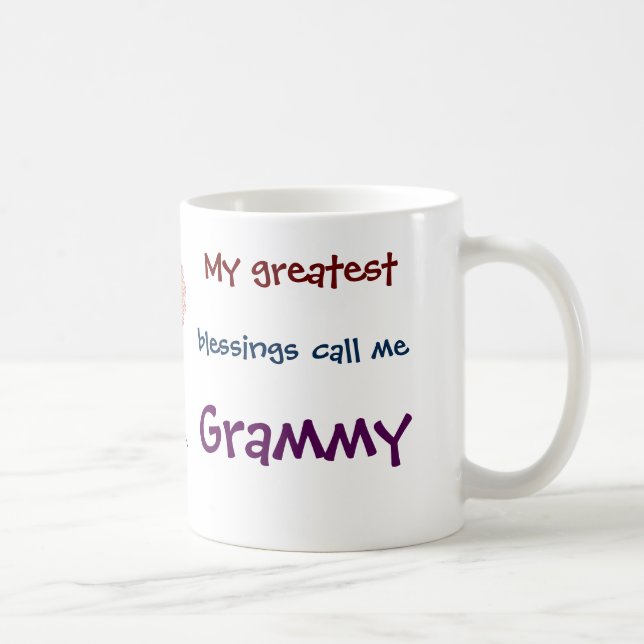 Mina Underbarare välsignelser kallar mig Grammy Co Kaffemugg (Höger)