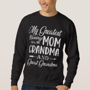 Mina Underbarare välsignelser kallar mig Mamma far Lång Ärmad Tröja