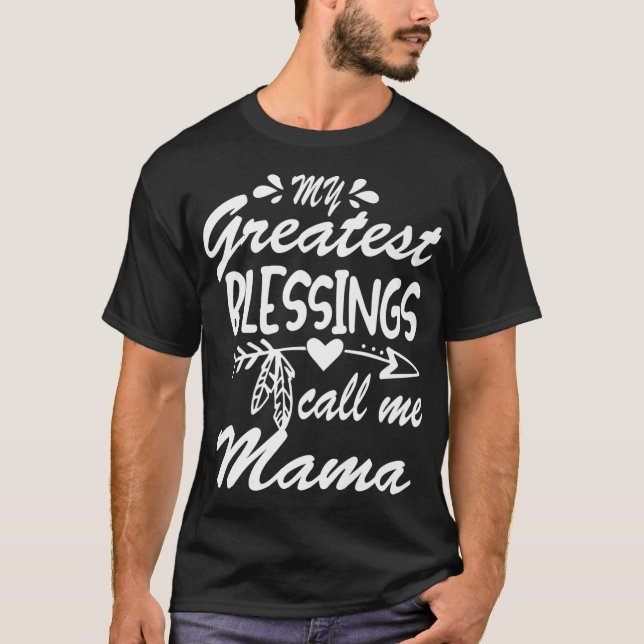 Mina Underbarare välsignelser kallar mig Mamma Gra T Shirt (Framsida)