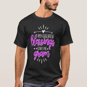Mina Underbarare välsignelser kallar mig Memaw Gra T Shirt