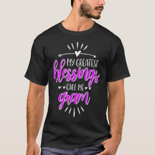 Mina Underbarare välsignelser kallar mig Memaw Gra T Shirt