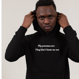 Mina uttal är de/känner inte mig son hoodie