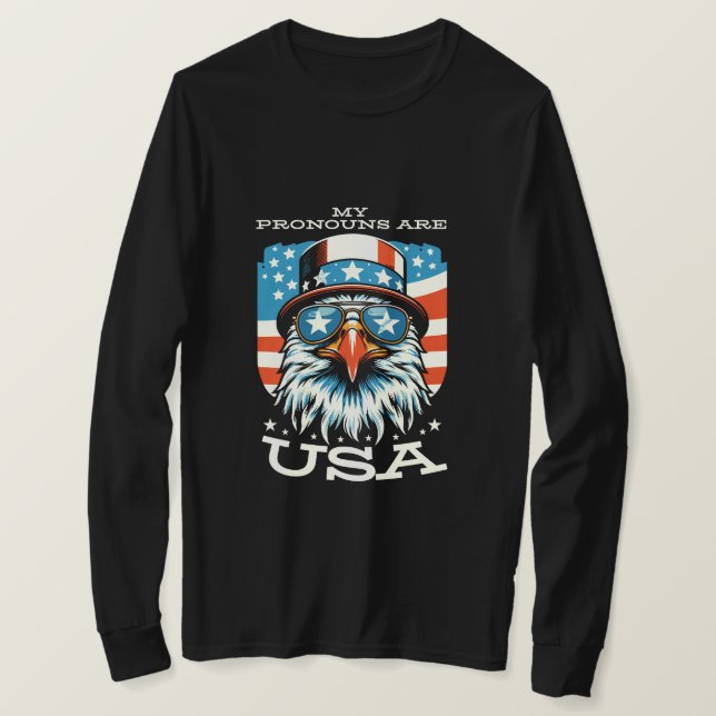 Mina uttal är USA Långärmad Shirts T Shirt (Design framsida)