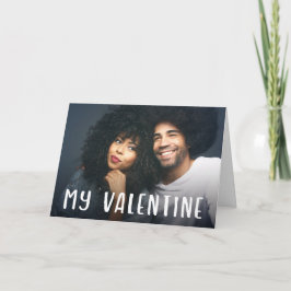 Mina Valentine | Enkel modern text och foto Helgkort