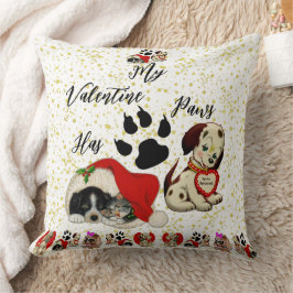 Mina Valentine har Tass Charming Cute Pet Hundälsk Kudde