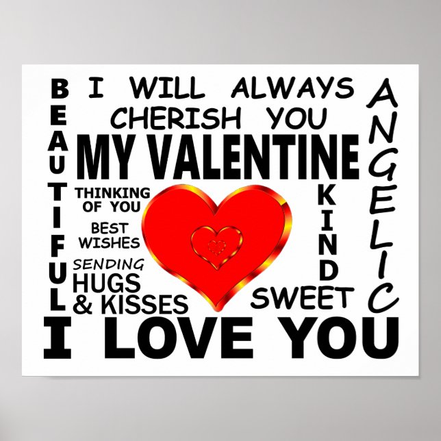 Mina Valentine I Kärlek You Poster (Framsidan)