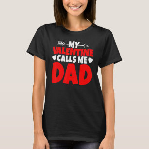 Mina Valentine kallar mig Pappa Funny Women Valent T Shirt