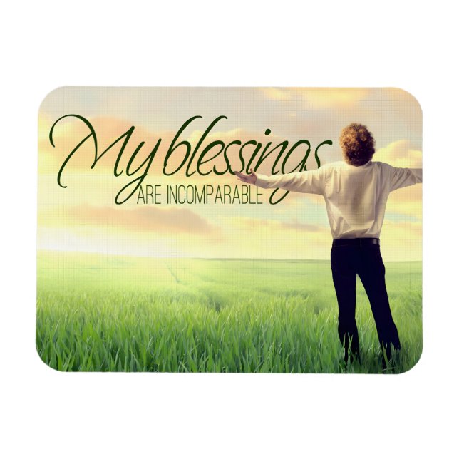 "Mina välsignelser" Flexibel mobilitetsbekräftelse Magnet (Horisontell)