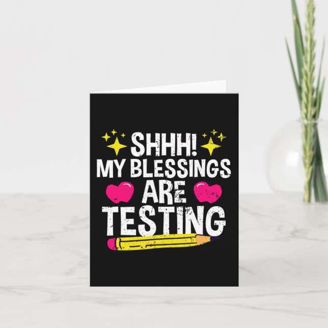 Mina välsignelser testar testdag kort (Framsida)