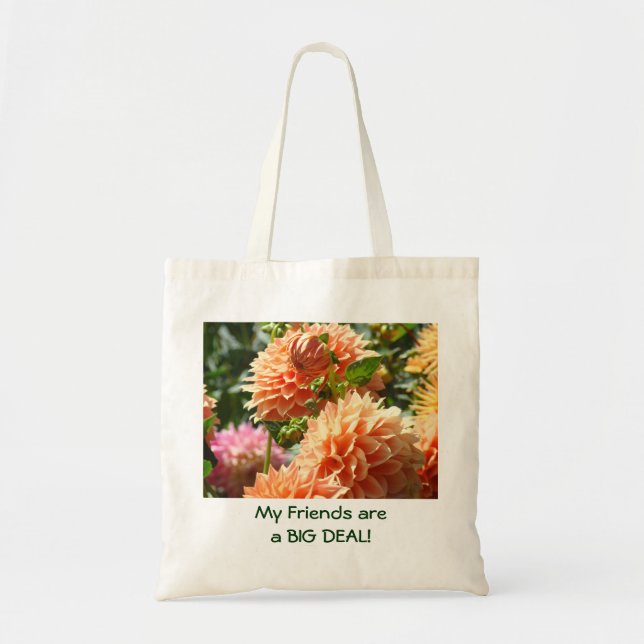 Mina vänner är en stor grej! handväskor Dahlias Tygkasse (Framsidan)