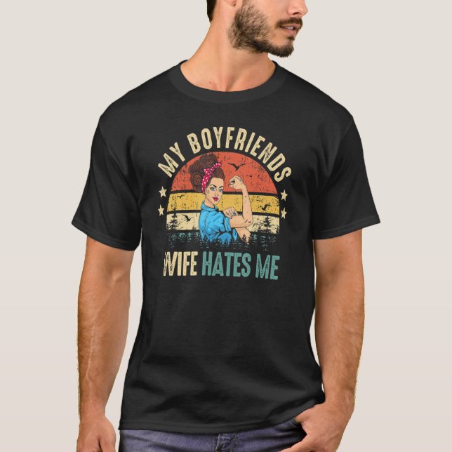 Mina vänner frun Hates med mig flickor, kvinnor Fe T Shirt (Framsida)