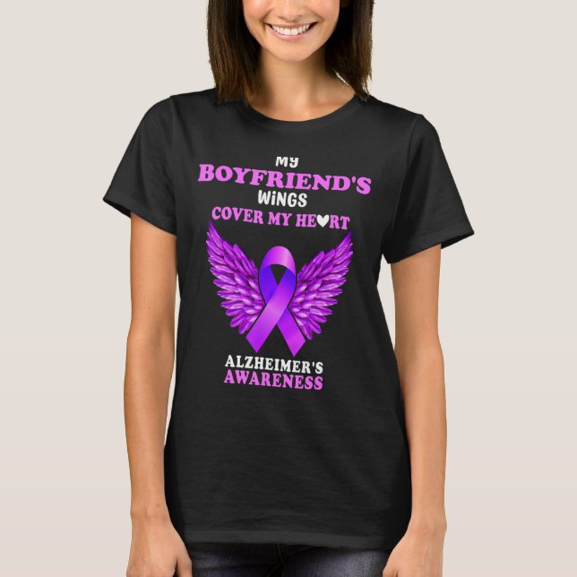 Mina vänner Vingar täcker mitt hjärta, Alzheimers  T Shirt (Framsida)