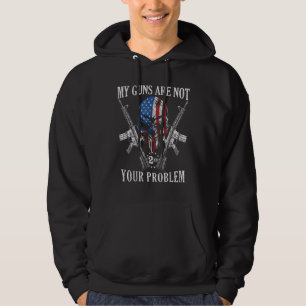 Mina vapen är inte ditt problem AR15 American Flag Hoodie
