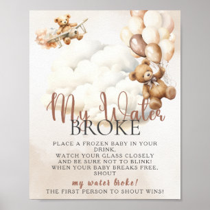 MINA VATTEN BRÖT Baby Shower Lek Vi Kan Nästan Int Poster