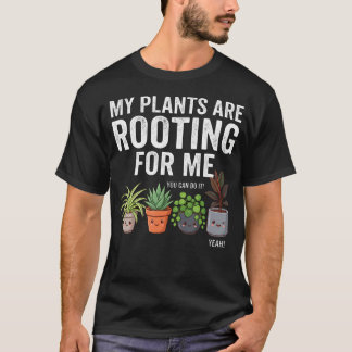 Mina växter roter mig roligt krukväxt t shirt