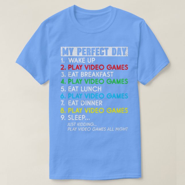 Mina videospel på Perfekten - Lönsam Coola Gått Ma T Shirt (Design framsida)
