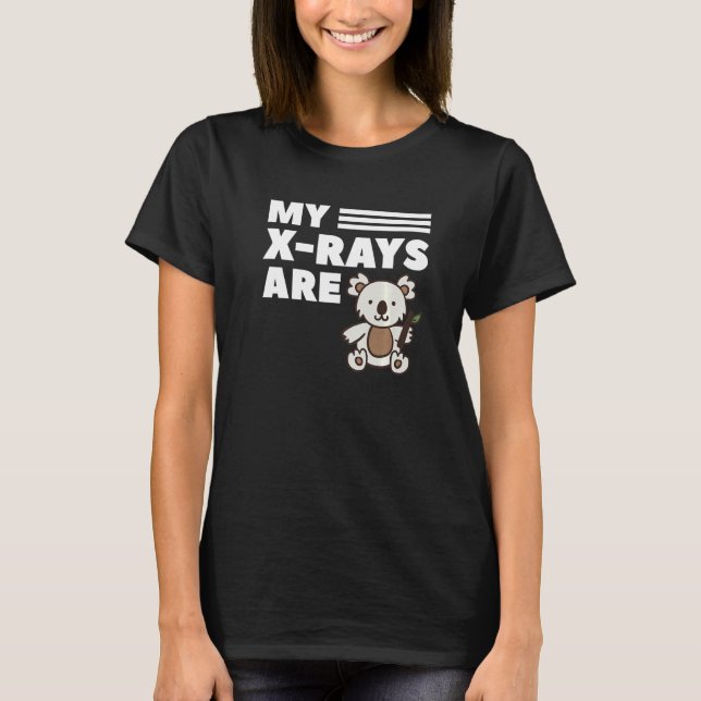 Mina X-strålar är kaffe och Koala Radiology Radiol T Shirt (Framsida)