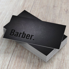 Minalistisk Barber Professionell Black Minimalist Visitkort