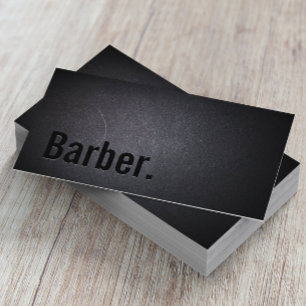 Minalistisk Barber Professionell Black Minimalist Visitkort
