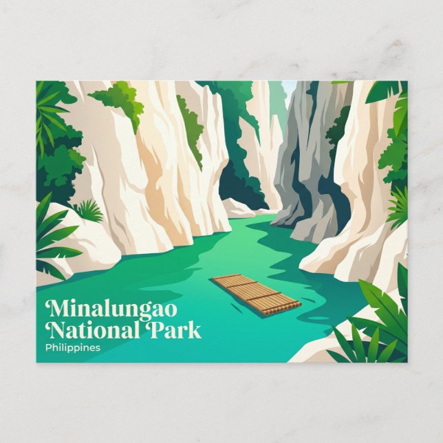 Minalungao nationalpark Filippinerna Vykort (Framsida)