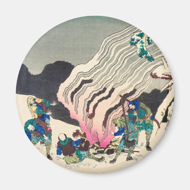 Minamoto no Muneyuki Ason av Katsushika Hokusai Magnet (Framsidan)