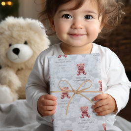 Minaper Kung nalle anpassningsbar grattis på födel Presentpapper